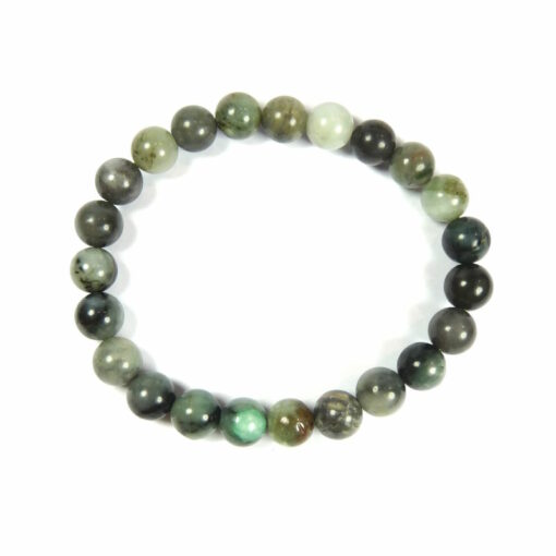 Bracelet émeraude 8 mm – Image 2