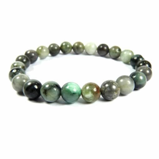 Bracelet émeraude 8 mm