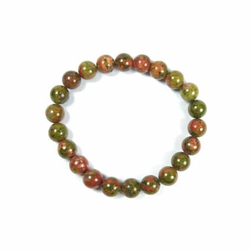 Bracelet épidote 8 mm – Image 2