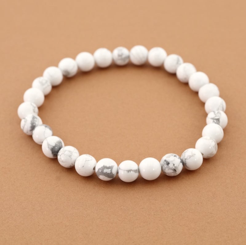 Bracelet howlite 6 mm