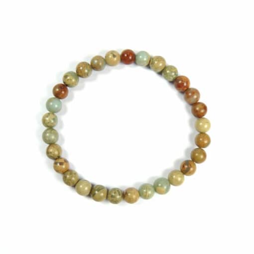 Bracelet jaspe bleu 6 mm – Image 2