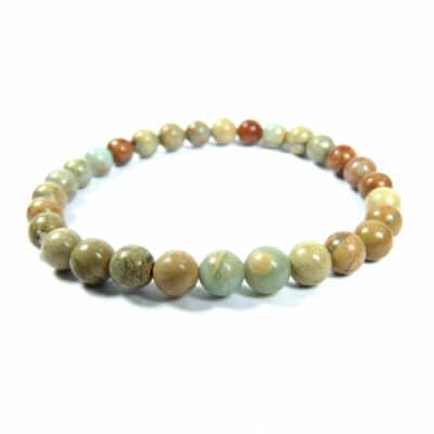 Bracelet jaspe bleu 6 mm