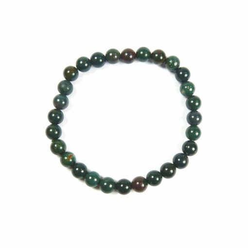 Bracelet jaspe héliotrope 6 mm – Image 2
