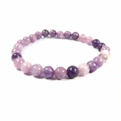 Bracelet lépidolite 6 mm
