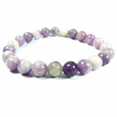 Bracelet lépidolite 8 mm