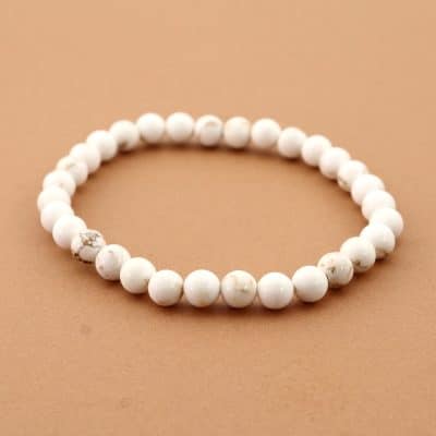 Bracelet magnésite 6 mm