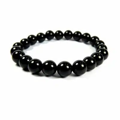 Bracelet obsidienne noire 8 mm