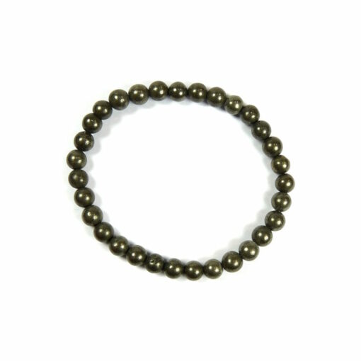 Bracelet pyrite de fer 6 mm – Image 2