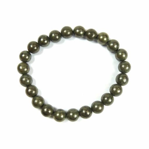 Bracelet pyrite de fer 8 mm – Image 2