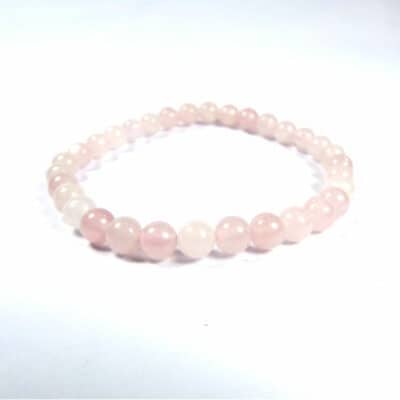 Bracelet quartz rose 6 mm