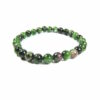 Bracelet zoïsite rubis 6 mm