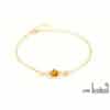 Bracelet ambre argent doré ginkgo – Image 2