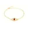 Bracelet ambre argent doré lotus