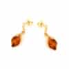 Boucles d'oreilles ambre argent doré
