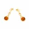 Boucles d'oreilles ambre argent doré
