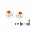 Clous d'oreilles arbre de vie ambre cognac argent rhodié – Image 2