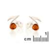 Clous d'oreilles note de musique ambre argent rhodié – Image 2
