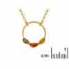 Collier ambre multicolore argent doré – Image 2