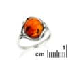 Bague ambre cognac et argent – Image 2