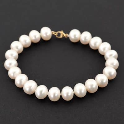 Bracelet en perles de culture fermoir or