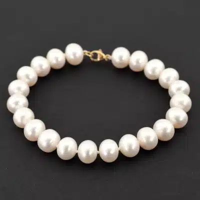 Bracelet en perles de culture fermoir or