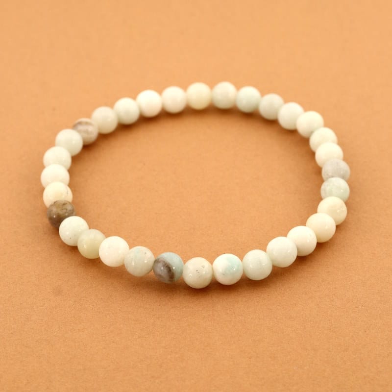 Bracelet amazonite 6 mm