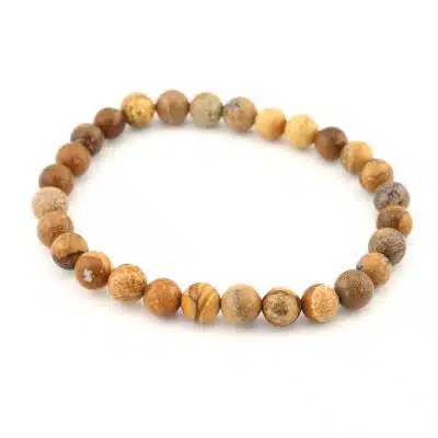Bracelet jaspe paysage 6 mm