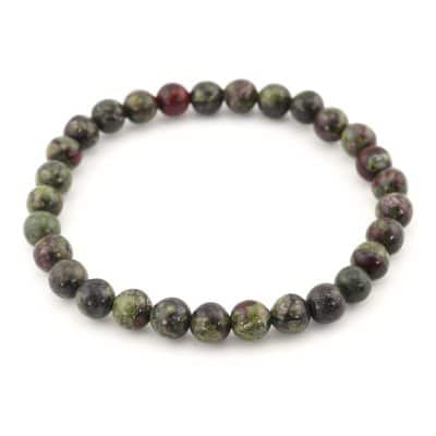 Bracelet jaspe sang de dragon 6 mm