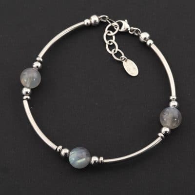 Bracelet labradorite et argent 925