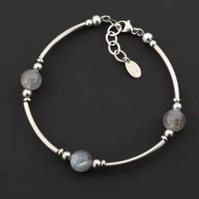 Bracelet labradorite et argent 925