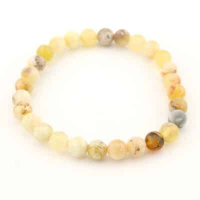 Bracelet opale jaune 6 mm