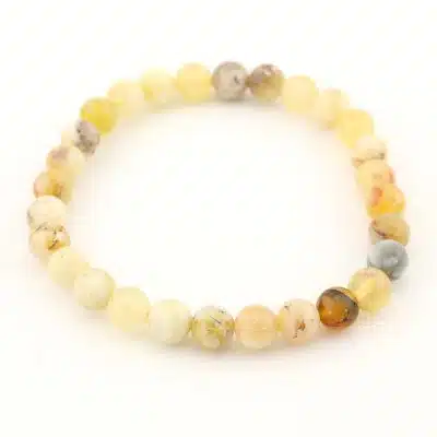 Bracelet opale jaune 6 mm