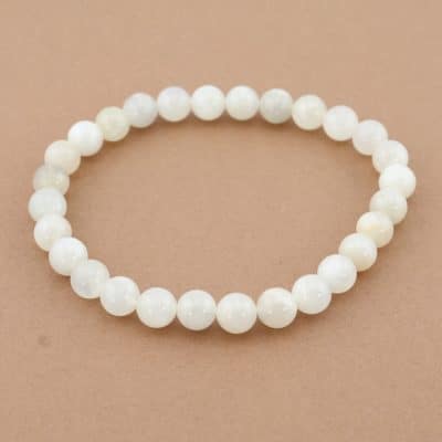 Bracelet pierre de lune 6 mm