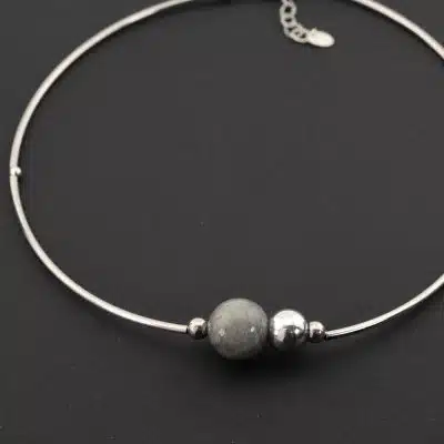 Collier labradorite et argent