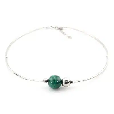 Collier malachite et argent 925